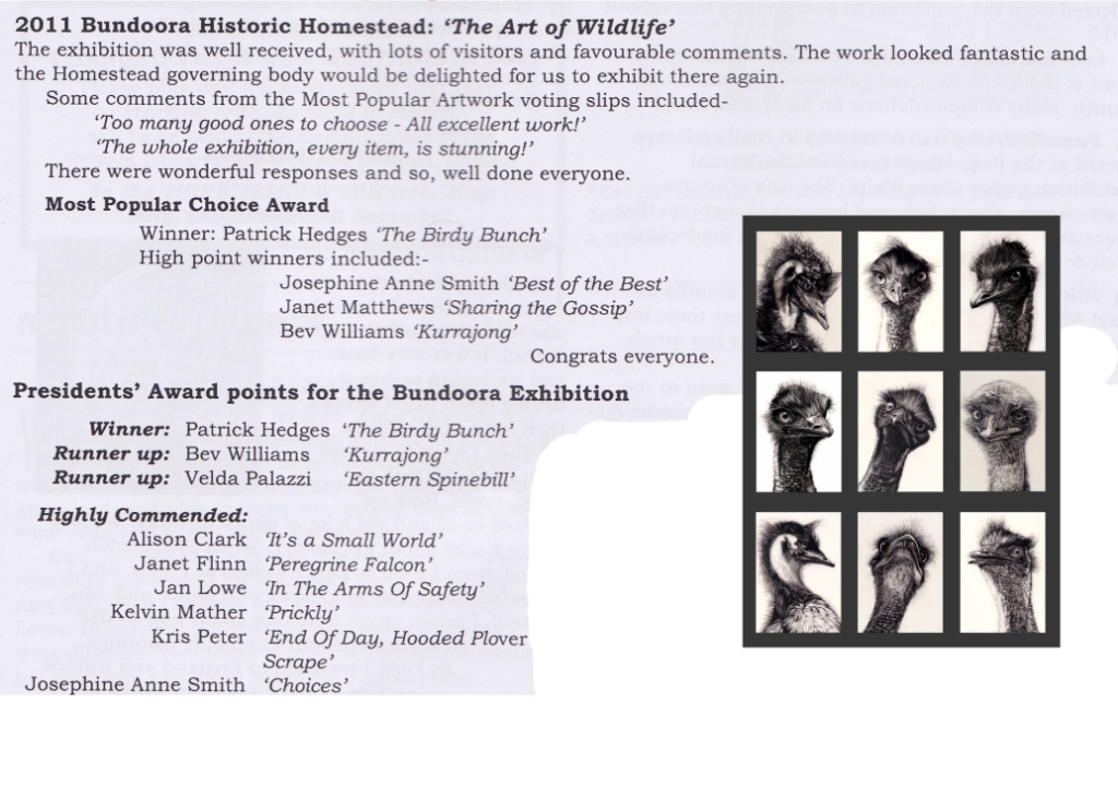 2011 Most Popular Piece at the Bundoora Art of Wildlife Show